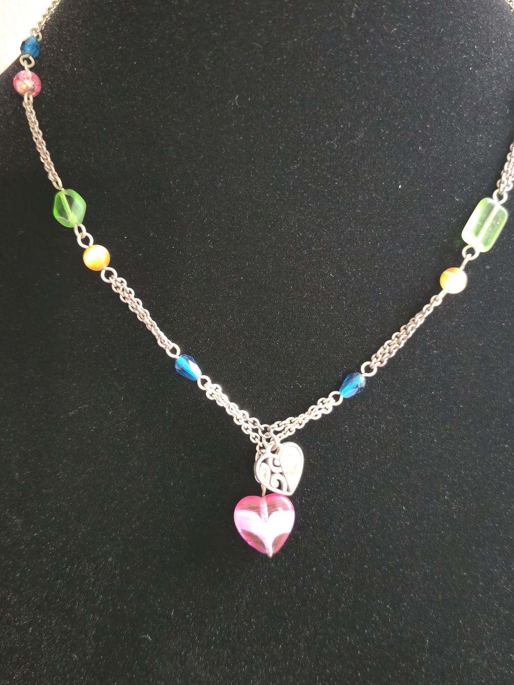 ✨ Retired Brighton Whimsical Multi-Strand Heart Necklace ✨